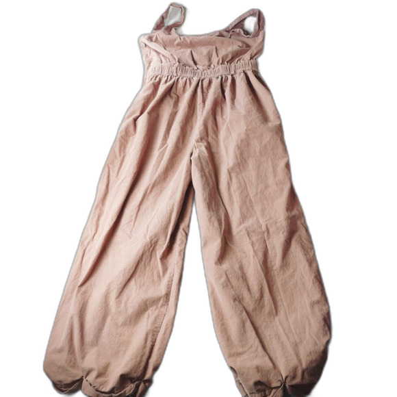 American Eagle Jumpsuit Womens Size Medium Brown Cottagecore Peasant Casual - Picture 7 of 9